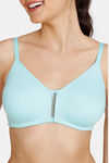 Zivame Double Layered Non Wired 3/4th Coverage Bra - Aruba Blue — thumbnail 7